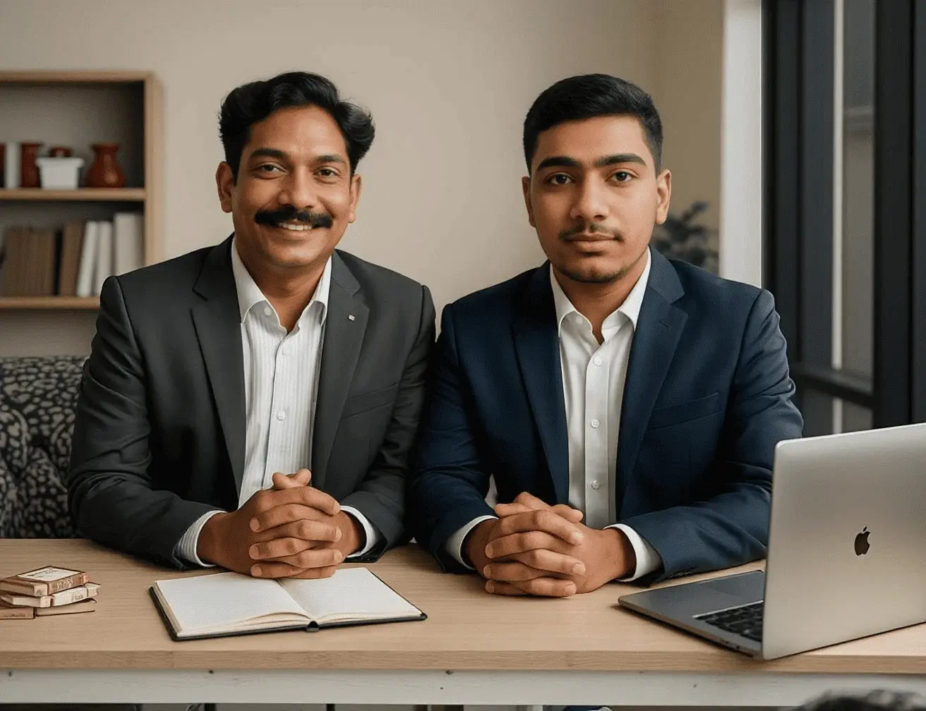 A team of financial experts at ApexVest discussing investment strategies